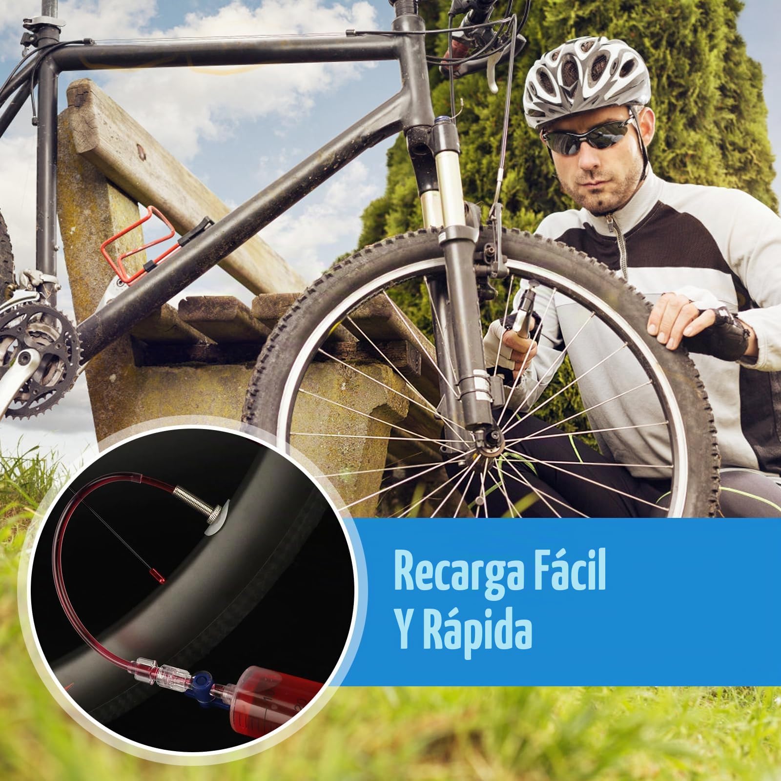 29 Piezas Jeringa para líquido Sellador Tubeless y Herramienta de Extracción de Válvulas Presta Jeringuilla Tubeless Antipinchazos 60ml, Presta Kit Tubeless para Sellante, MTB, Bicicleta