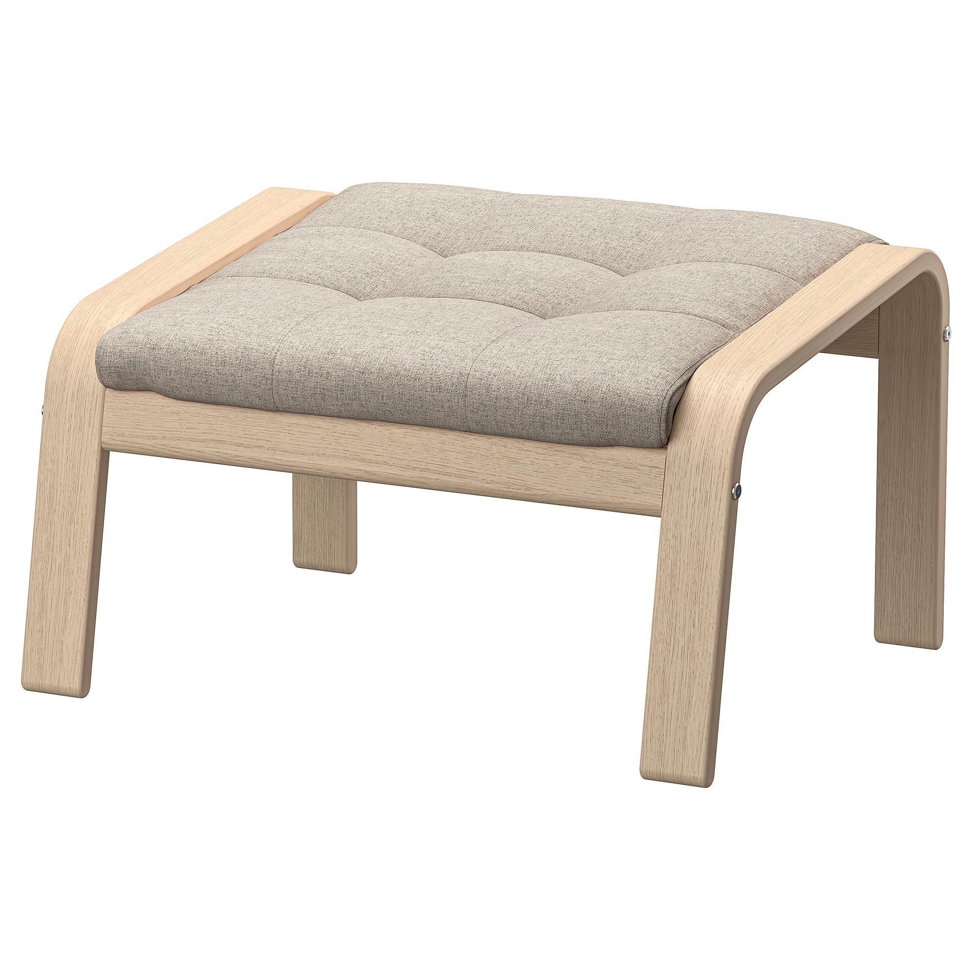 POÄNG Repose-pieds haut de gamme ProTuning en placage chêne et tissu beige