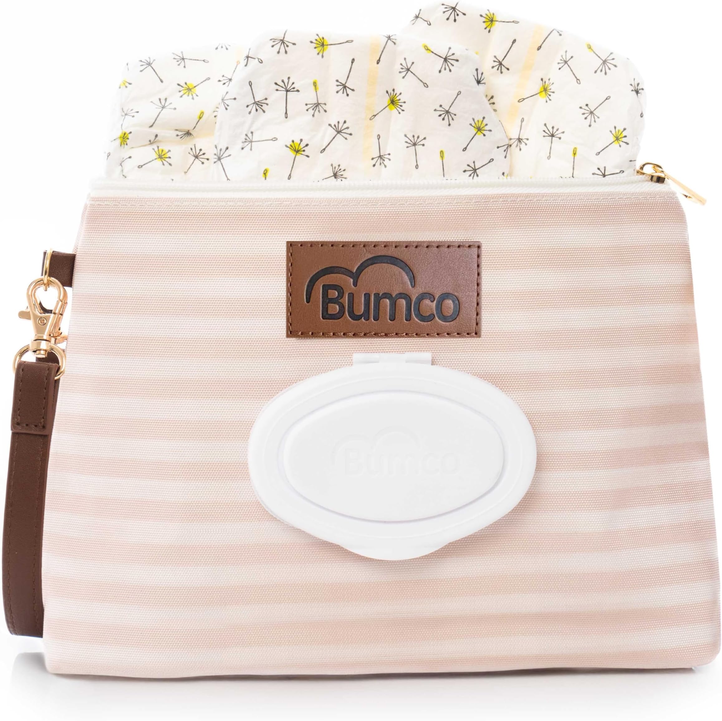 Bumco Portable Diaper Clutch Bag with Built-In Baby Wipes Dispenser