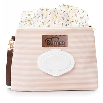 Bumco Portable Diaper Clutch Bag with Built-In Baby Wipes Dispenser