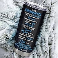 Vista 2 de Personalized To My Goddaughter From Godmother Stainless Steel Tumbler Cup Lion My Precious Goddaughter Birthday Graduation Christmas Travel Mug 20oz