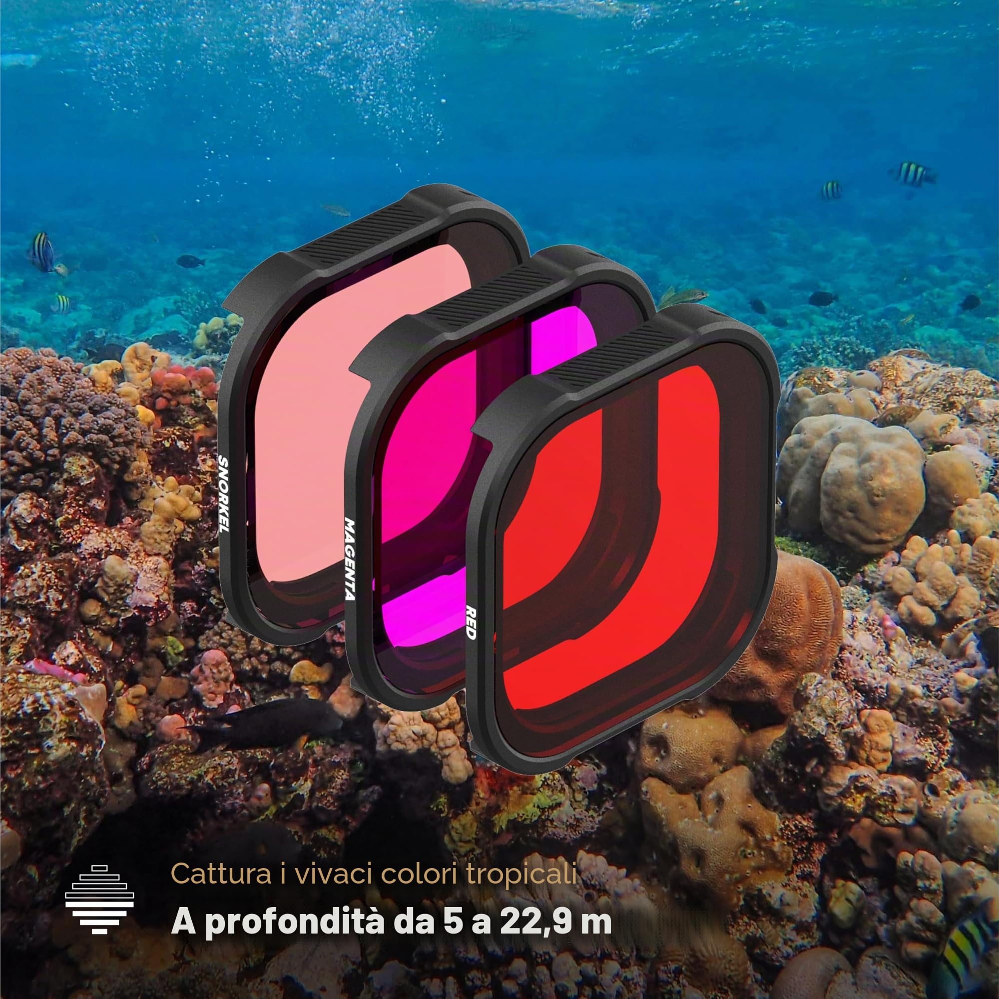 PolarPro - DiveMaster - per HERO 9/10/11/12/13 Black - Custodia protettiva - Rapida e sicura - Cattura colori vivaci in acque blu, verdi e poco profonde - immersioni