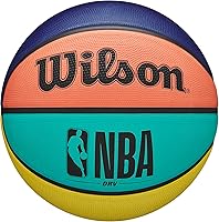 Vista 15 de Wilson NBA DRV Outdoor Basketball with Pump Dazzle Camo Indigo/Verde azulado