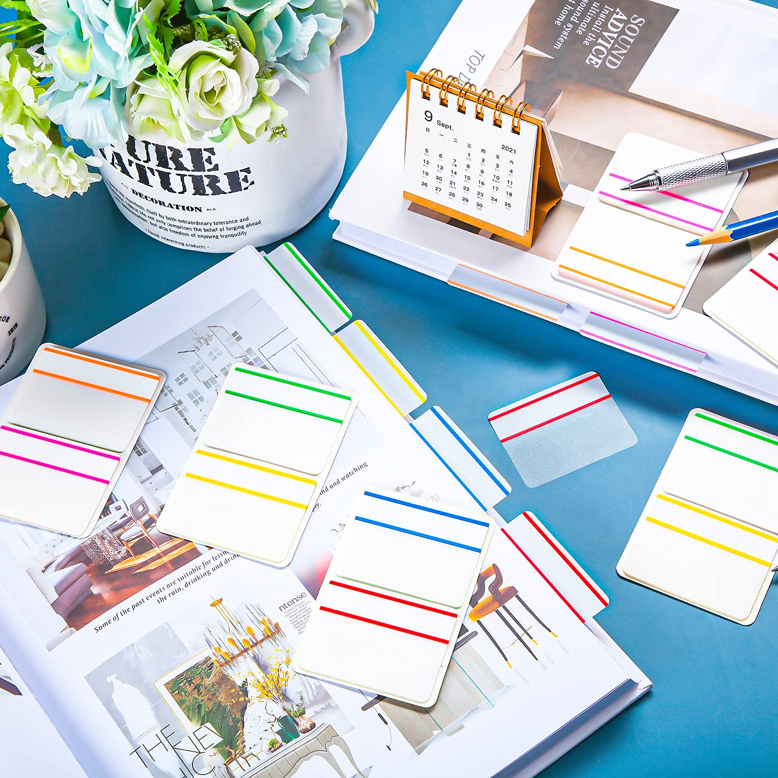 Snapklik.com : Tenare 2 Inch Sticky Tabs Adhesive Flag Index Writable ...