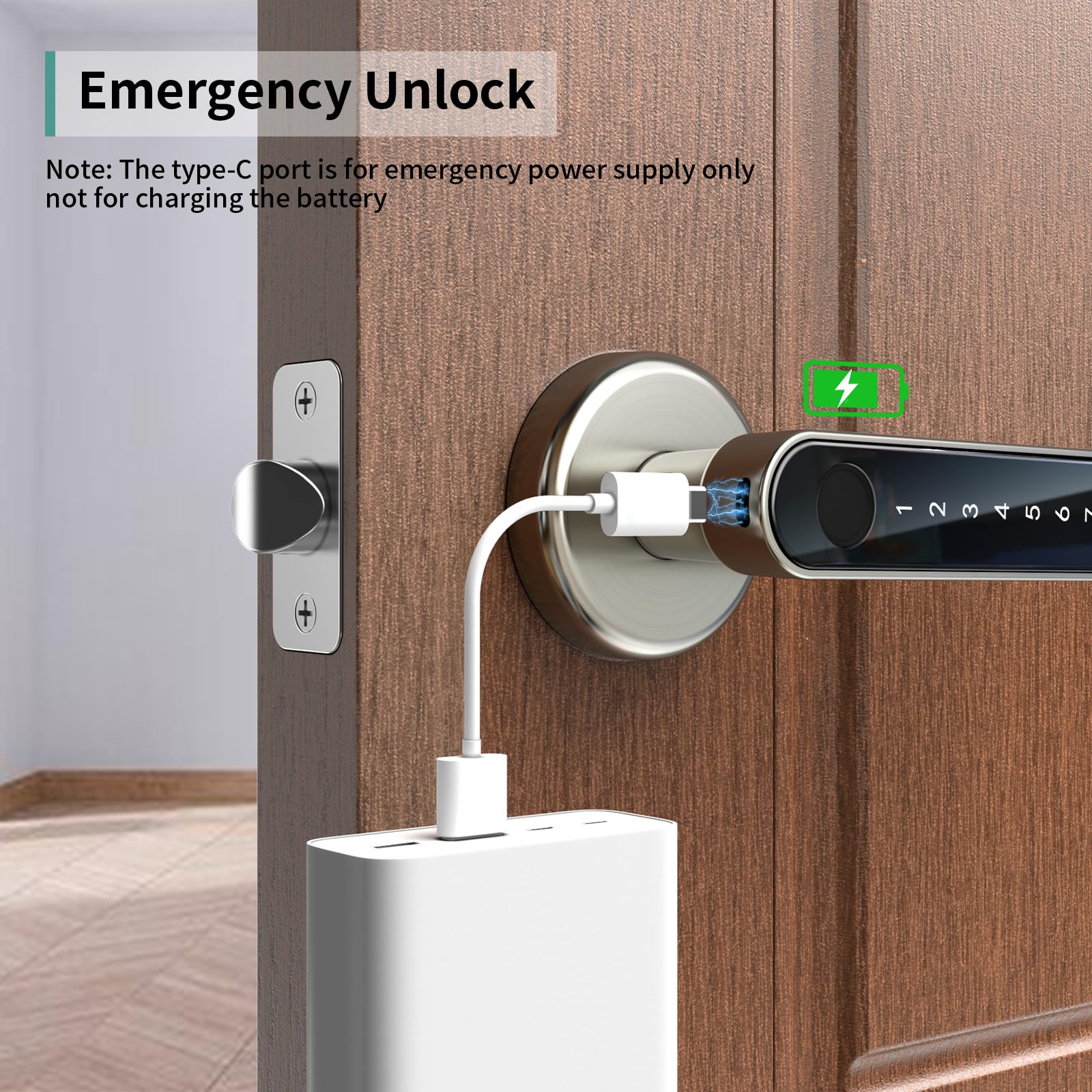 IRONZON Fingerprint Door Lock With Numeric Keypad - View #5