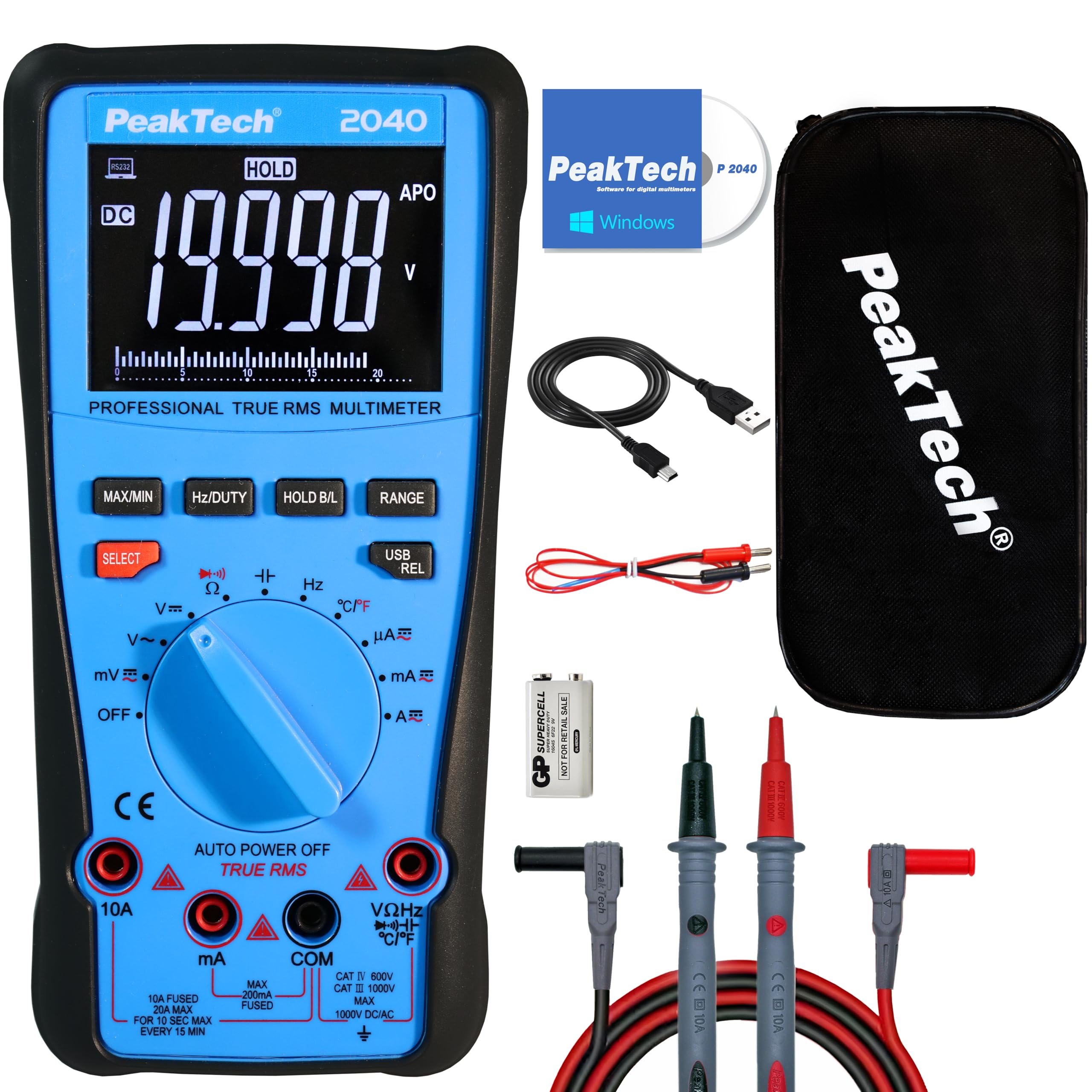 PeakTech 2040 – Digitalmultimeter mit True RMS