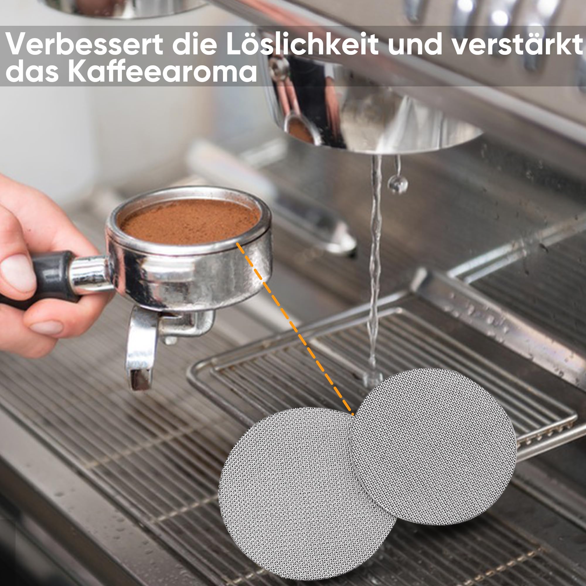 2 Dischi Filtranti (puck Screen) In Acciaio Inox 58,5 Mm Per Caffè Espresso – Spessore 1,7 Mm, Filtro Da 150um, Accessori Baristi - 2