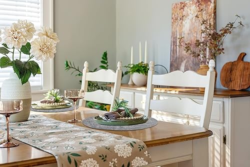 Miniatura 7 de homing Juego de 6 manteles individuales y posavasos redondos de piel sintética, lavables, resistentes al calor, manteles de doble cara lavables para