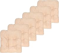 Vista 24 de Sweet Home Collection Cojines para Silla de Espuma Viscoelástica Triturada Almohadillas Premium Antideslizantes con Respaldo de Goma Microdot