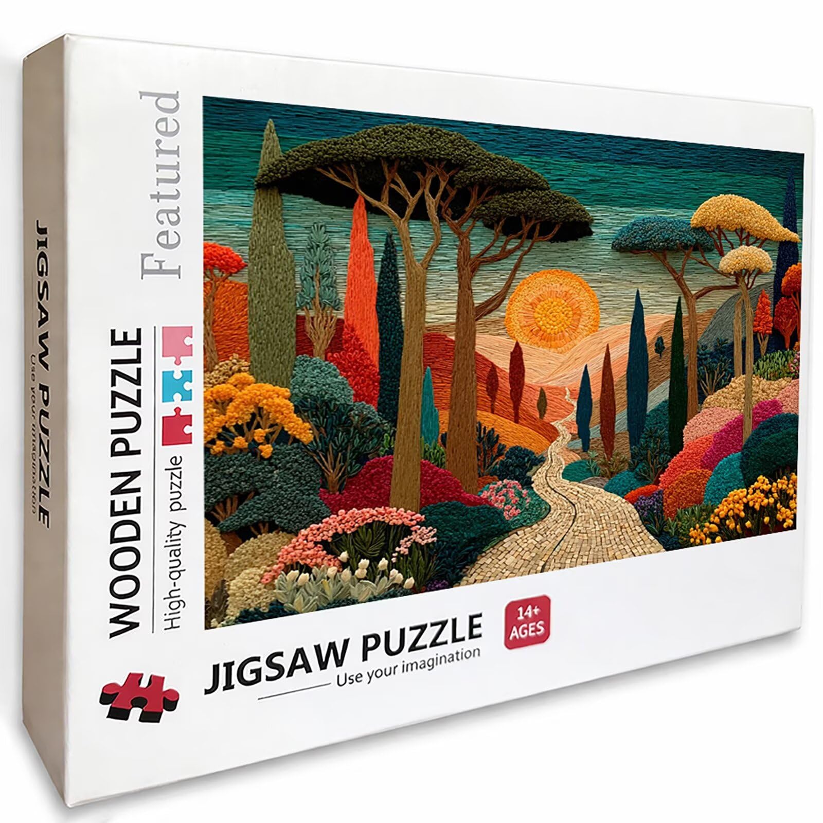 Puzzle Arte con Scatola Tramonto, Pianta Puzzle Legno 2000 Pezzi Adulti 99x70cm, Attività di Intrattenimento ad Alta Difficoltà, DIY Classici Gioco, Jigsaw Per Tutta La Famiglia, Estate Regalo, 2-4634
