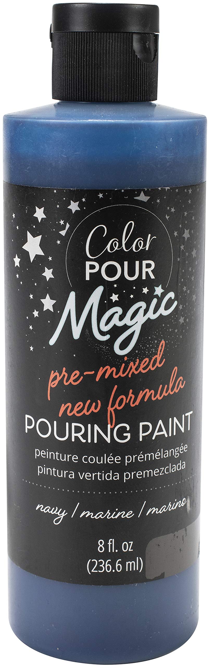 Acrylic Pouring Paint 24 Color Set – Hippie Crafter American Crafts Pre-Mixed Pouring ペイント カラー Pour - Navy (8 oz) 3496