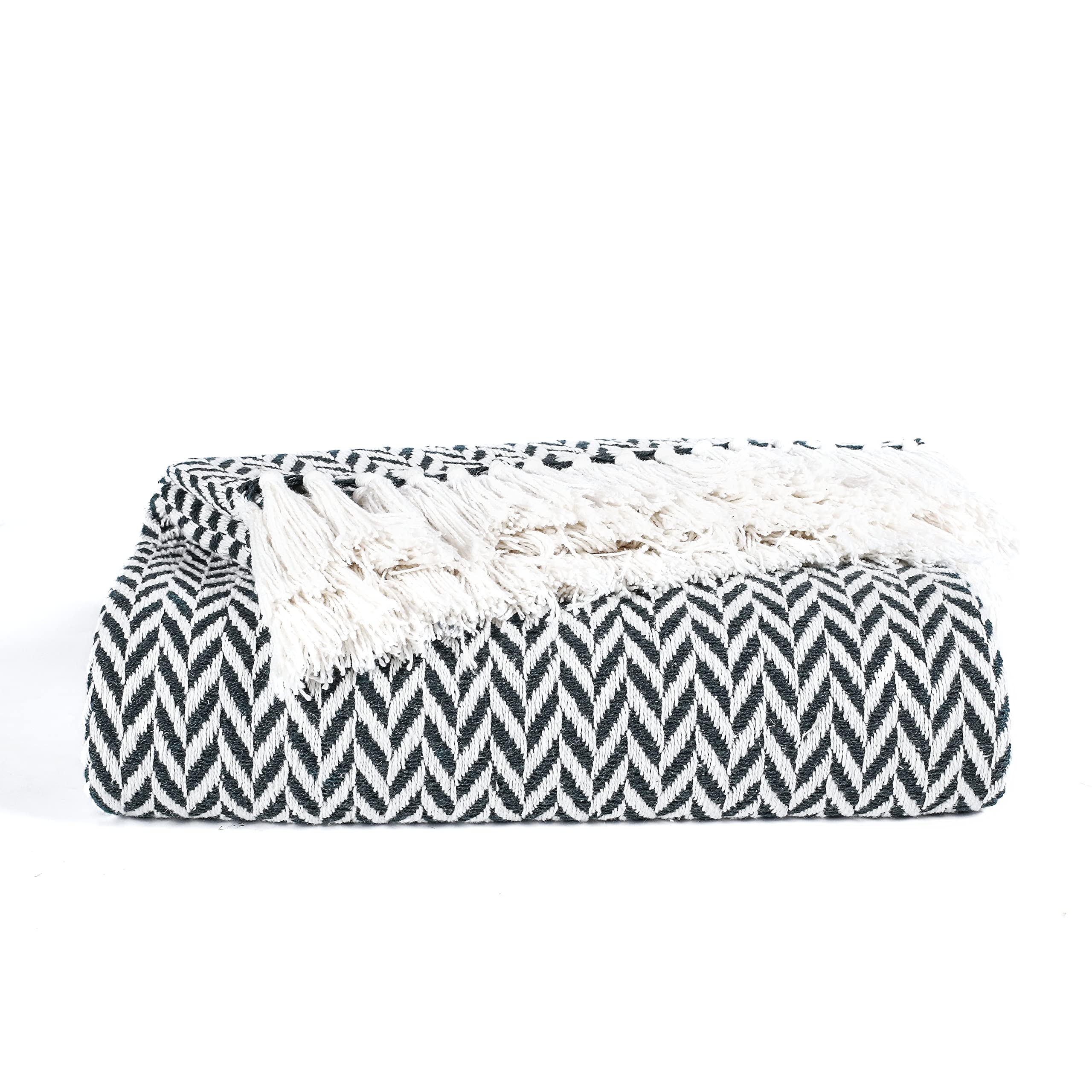 Ehc Women's Black Throws For Sofas Large, Throws For Bed Double Sofa Settee Couch,150 X 200Cm,