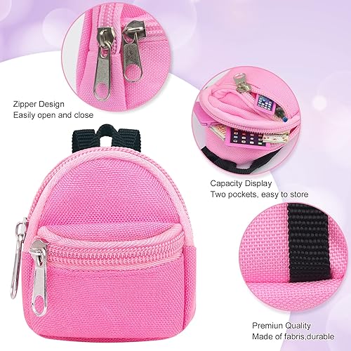 Miniatura 3 de 15 piezas de accesorios de muñeca en miniatura, portátil, tableta, teléfono, mini mochila y mini alimentos, incluyendo juego de refrescos de