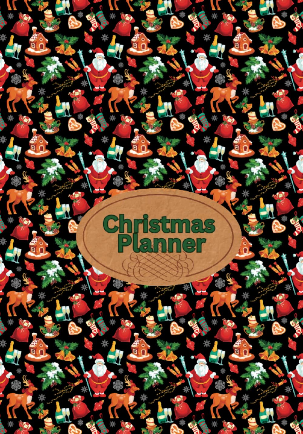 Christmas Planner: Santa, reindeer, gingerbread house and tree print