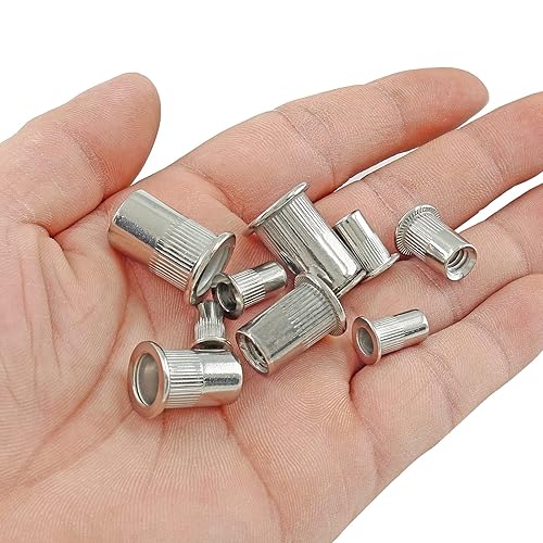 Miniatura 4 de Kyuionty Tuercas de remache de acero inoxidable M10, remaches roscados de cabeza plana, 30 piezas