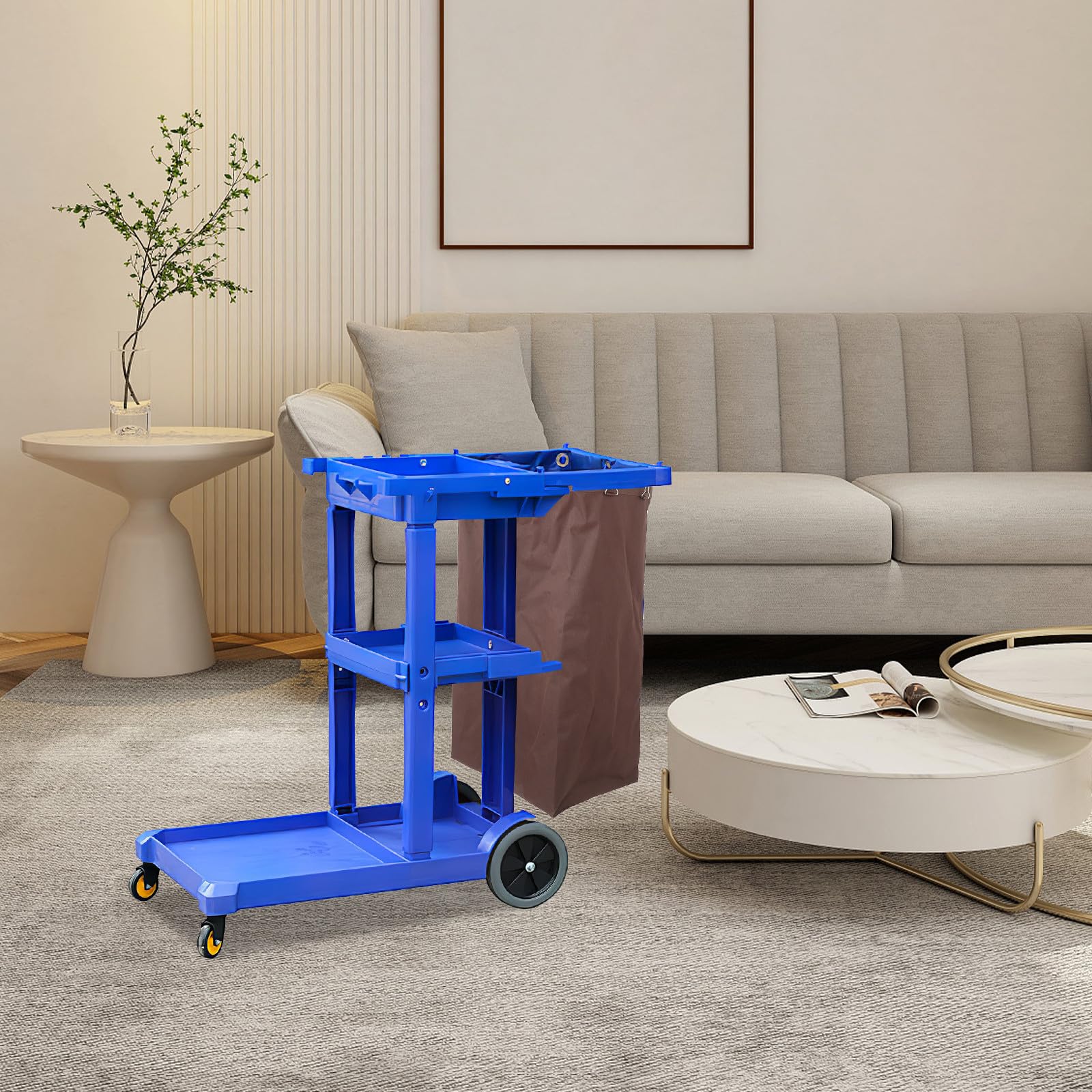 Borsa per Carrello Housekeeping Oxford Marrone, Resistente e Affidabile per Raccolta Biancheria e Panni, per Case e Hotel, Risparmio di Garantito