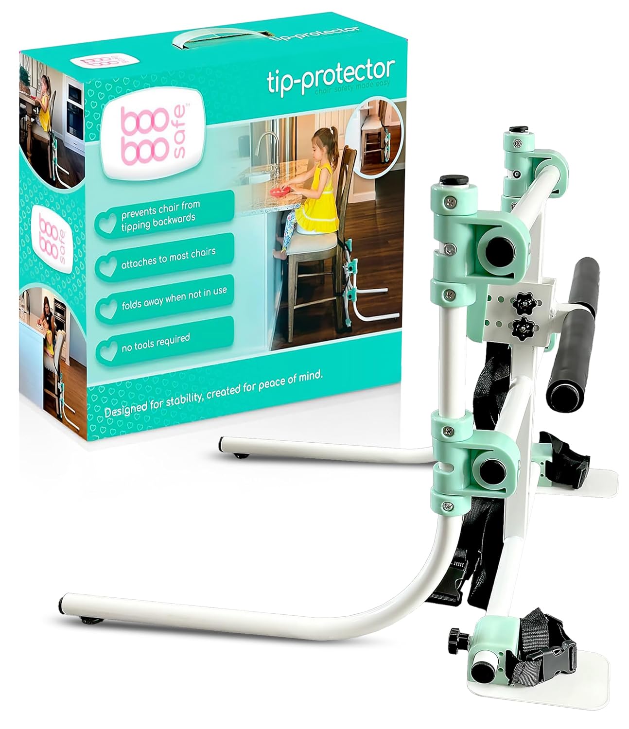 Tip Protector for Chairs - Patent Anti-Tip Chair Safety Device for Children - Anti-Tip Furniture, Child Safety Device for Toddlers - Prevent Chair Tipping for Safe Seating