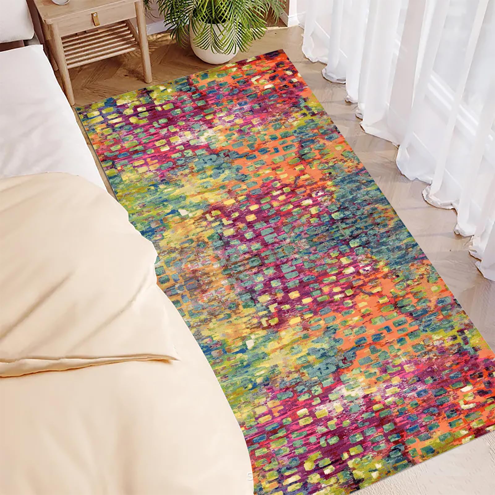 Długi chodnik do przedpokoju, 80 x 300 cm, do przedpokoju, salonu, wytrzymały, chodnik do przedpokoju, nadaje się do prania, chodnik do kuchni, antypoślizgowy dywan do wejścia