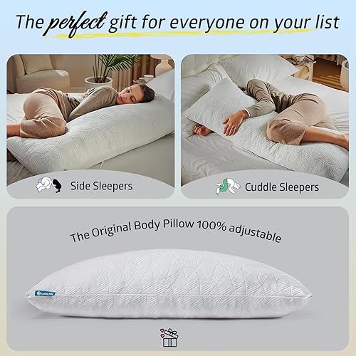 Miniatura 4 de Almohada corporal para adultos, almohada larga para cama, almohada de cuerpo completo para dormir de lado, almohadas de embarazo suaves para dormir,