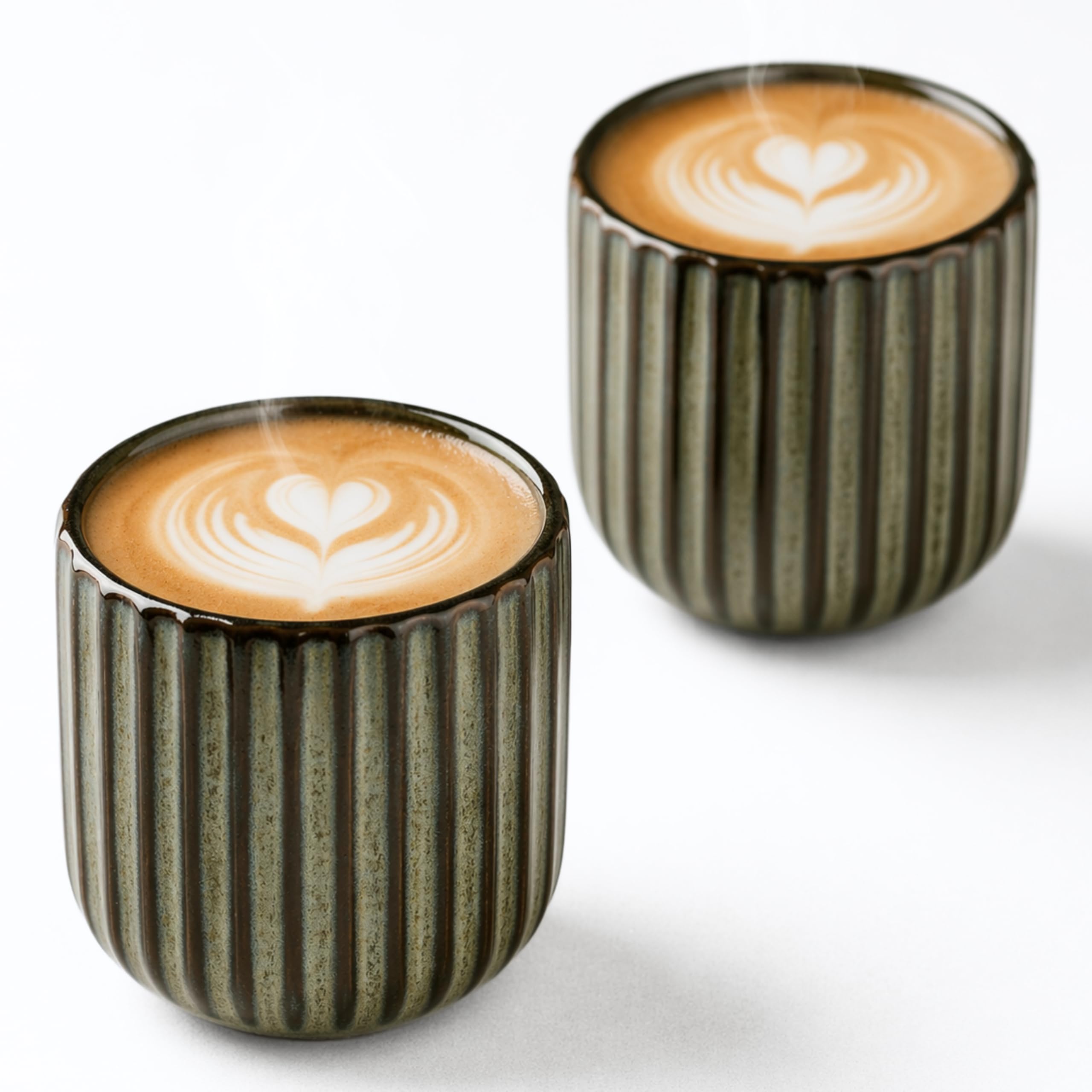 Erkundpresso.Espressotassen Ohne Henkel,Tassen 2er Set 180ml,Espresso Tassen Dickwandig,Kaffeetasse aus Keramik,Premium Espresso Teetasse Mokkatassen(Antikbronze) Küche, Haushalt & Wohnen