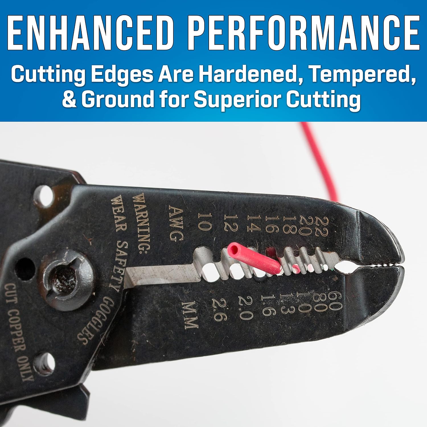 Jonard Tools JIC-1022 10-22 AWG Wire Stripper and Cutter, 6-3/4" Length