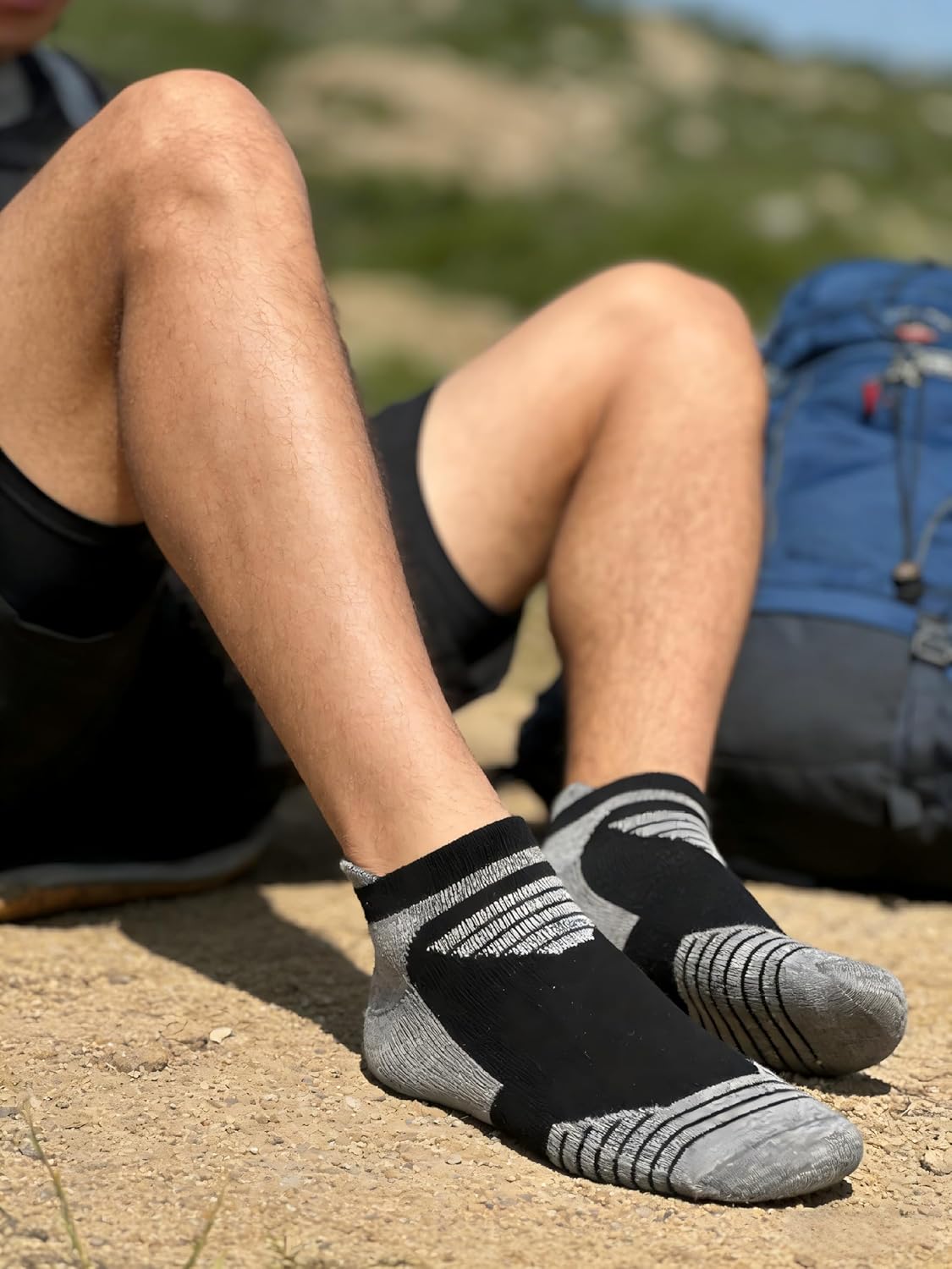 3 Pairs Men's Merino Wool Ankle Socks - 90% Fine Wool Ultra Soft Breathable Athletic Socks for Sports & Daily Wear