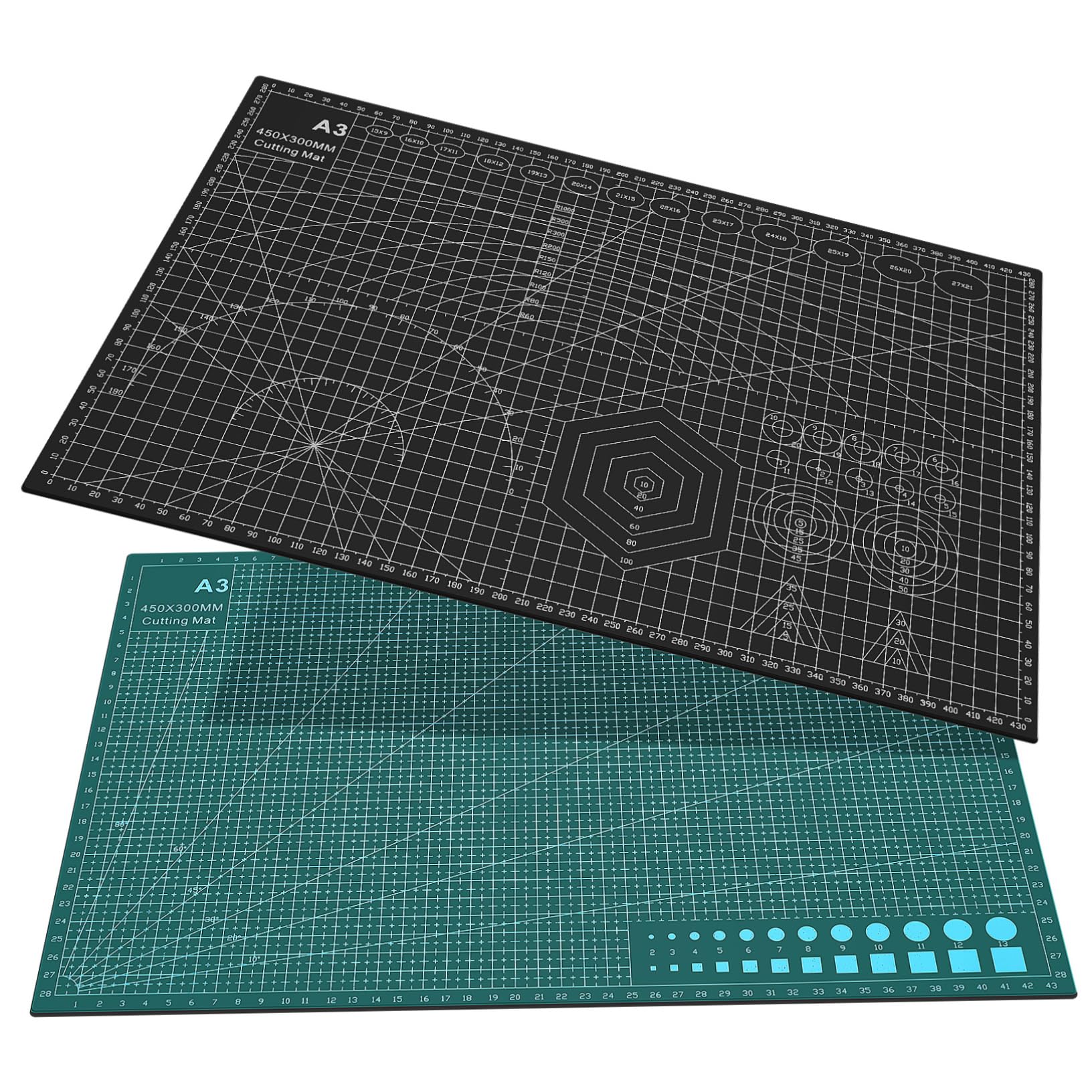 Planche de Decoupe Artisanale 2 Pièces Tapis de Coupe Pvc