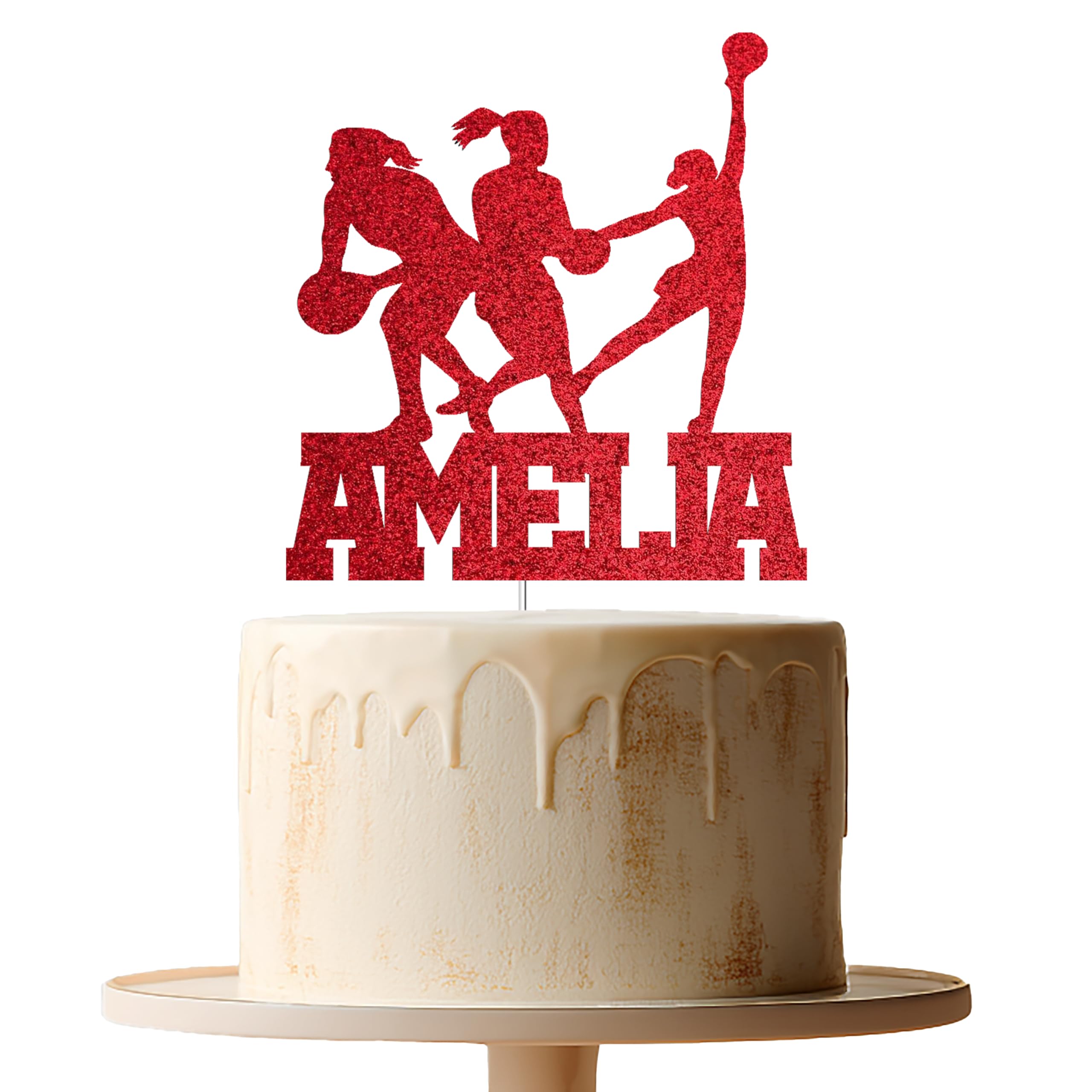Personalised Netball Card Cake Topper, Birthday, celebration.