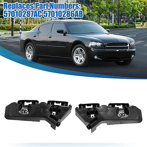 Miniatura 2 de X AUTOHAUX 1 par parachoques delantero soporte soporte soporte para Dodge Charger 2011-2014 57010287AC 57010286AB lado izquierdo y derecho