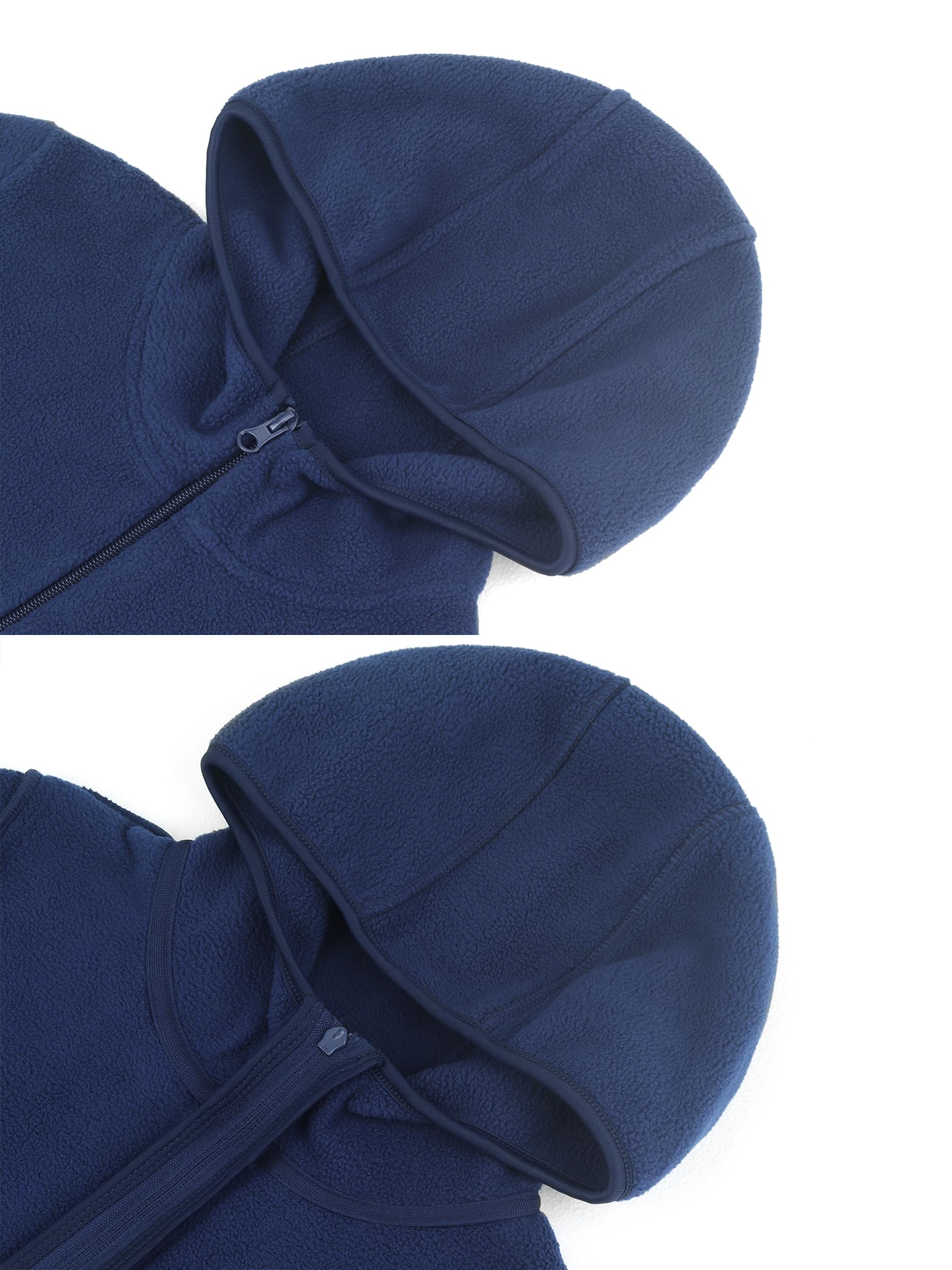 Bambino Bambini Pile Polare Giacca Adulti Giacca con Cappuccio Cerniera Caldo Antivento Cappotto Solido Genitore-Bambino Leggero Capispalla Tops