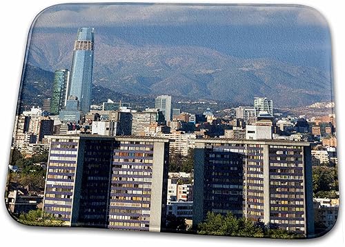 3dRose Chile, Santiago, City View Towards The Gran Torre... - Bathroom Bath Rug Mats (rug-207161-1)