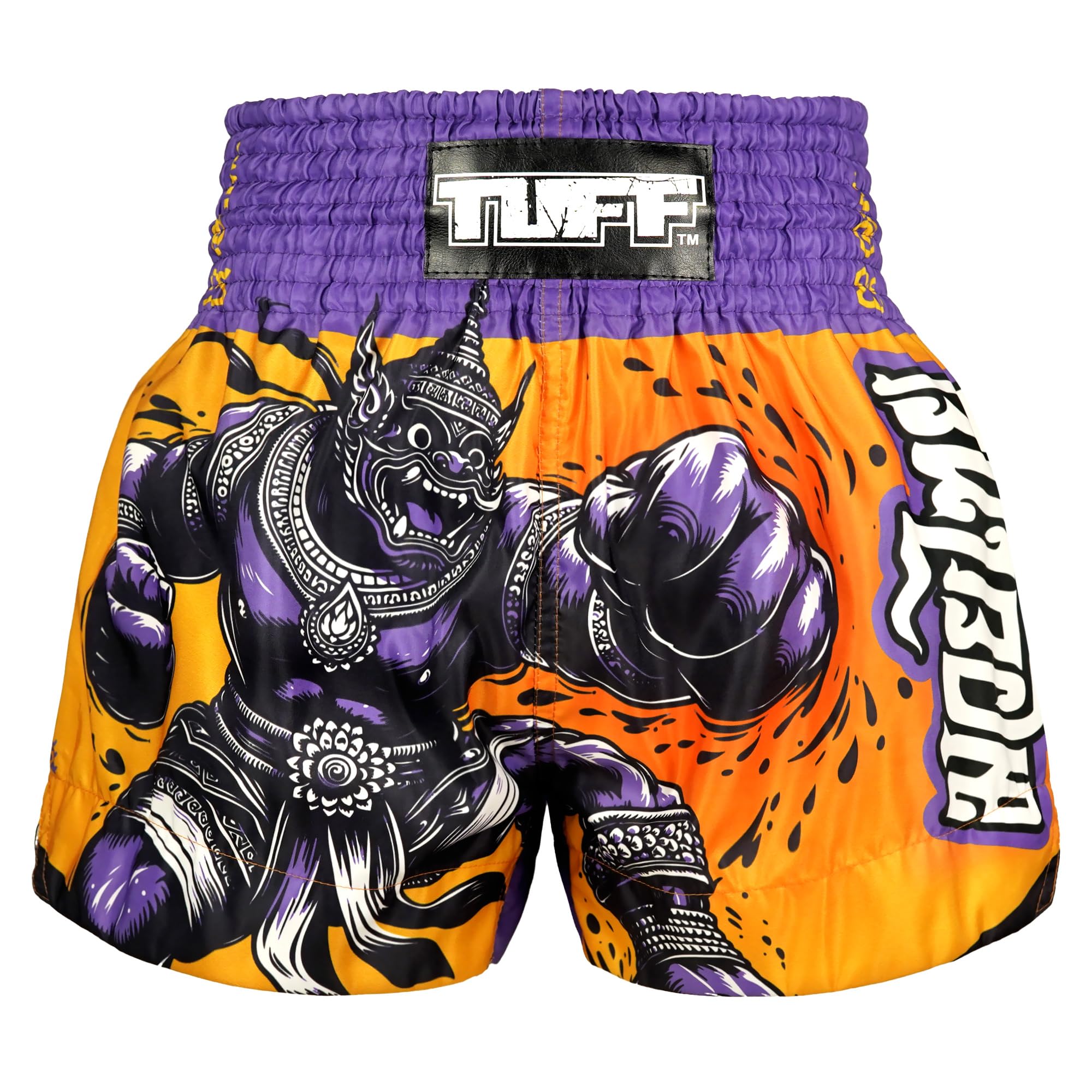 Tuff Sport Pantalones cortos de boxeo para Muay Thai, estilo tradicional, para entrenamiento de artes marciales mixtas
