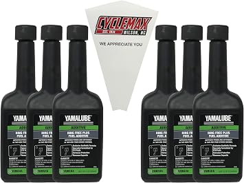 CYCLEMAX Six Pack Compatible with Yamaha Ring Free Plus Fuel Additive ACC-RNGFR-PL-12 Contains Six 12oz Bottles and a Funnel