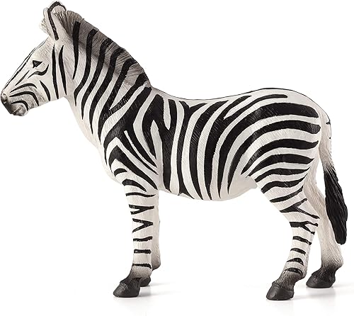 MOJO Figura pintada a mano con réplica de juguete internacional realista de Zebra