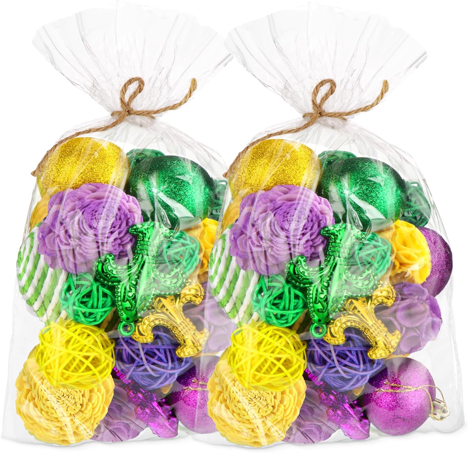 40 Pcs Valentine's Day Decorative Rattan Balls 2 Set Pink Red Wicker Balls Decorations for Valentines Days Decor DIY Crafts Vase Bowl Filler Wedding Home Decor(Valentine's Day Style)