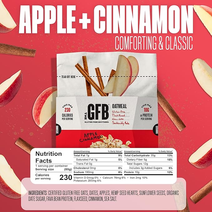 The GFB Avena Proteica Manzana Canela 6 Unidades 2 oz miniatura 3