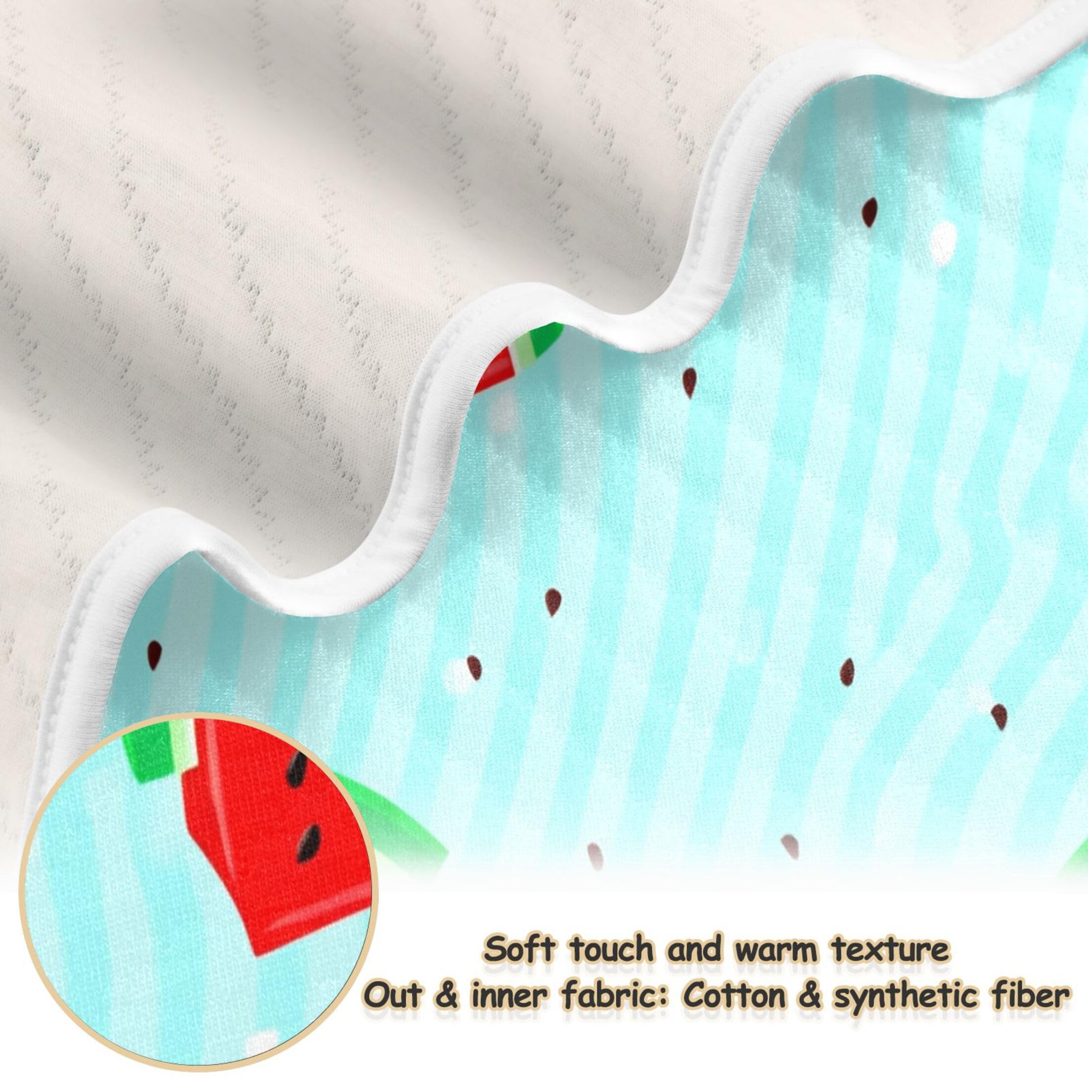 Burbuja Watermelon Slices Baby Blanket for Boys Girls, Nursery Soft Warm Swaddling Receiving Baby Blankets, 30x40 in Toddler Blanket