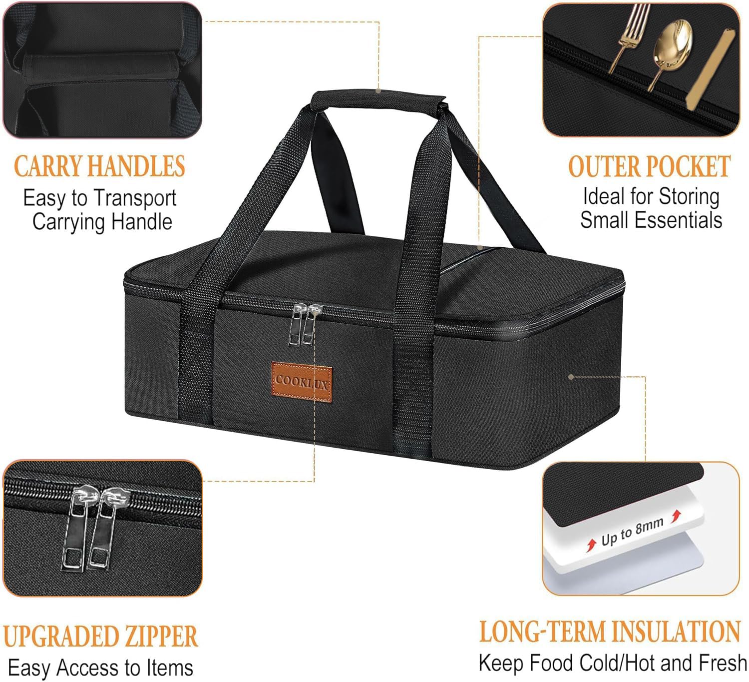 保温ケース Amazon.com: Cooklux Insulated Casserole Carrier 9x13 Inch, Durable