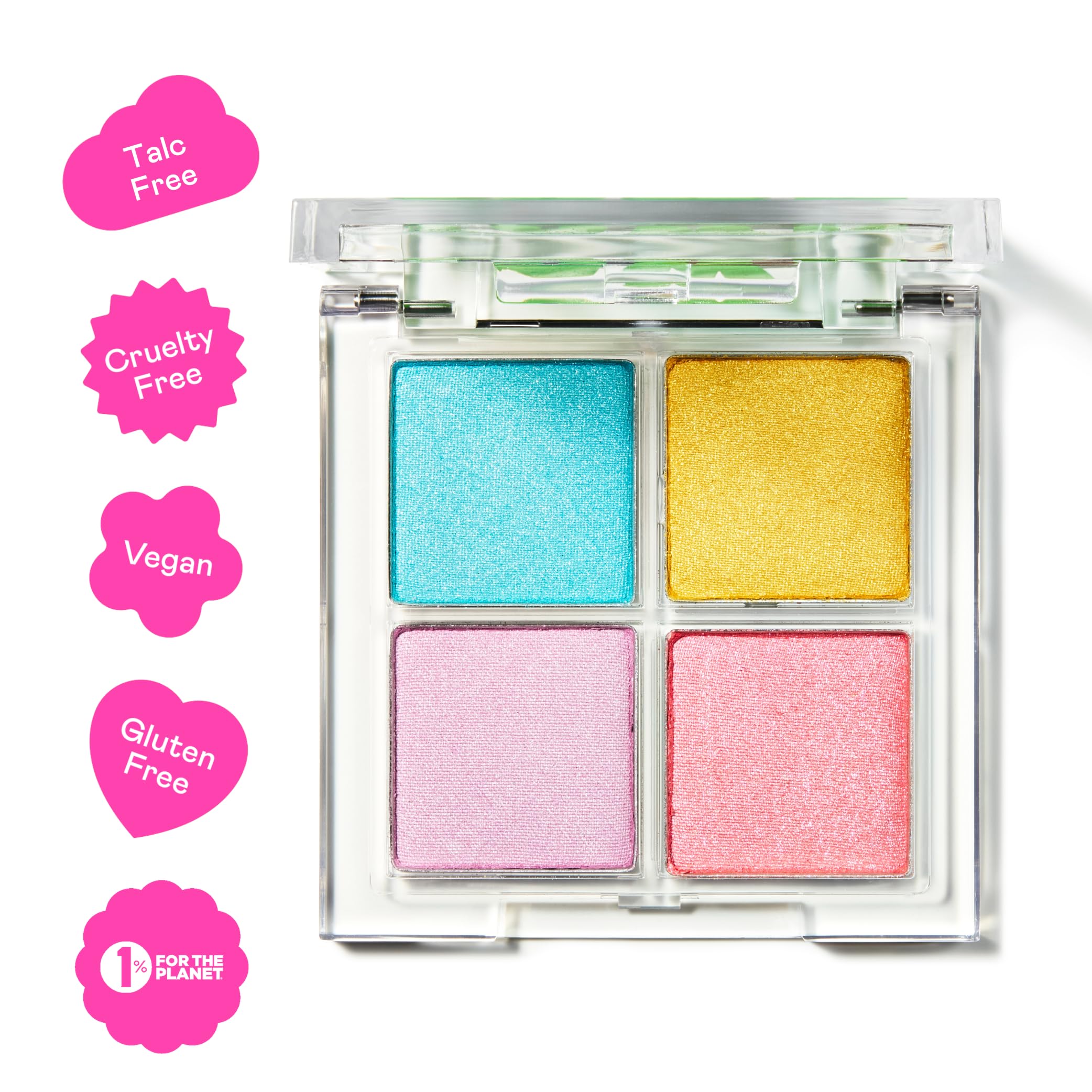 YAWN Dance Party Eyeshadow Palette for Tweens | Talc-Free Shimmer Eyeshadow | Clean Beauty | Safe, Non-Toxic, Cruelty-Free, Vegan | Makeup For Kids, Tweens & Teens | Made in USA