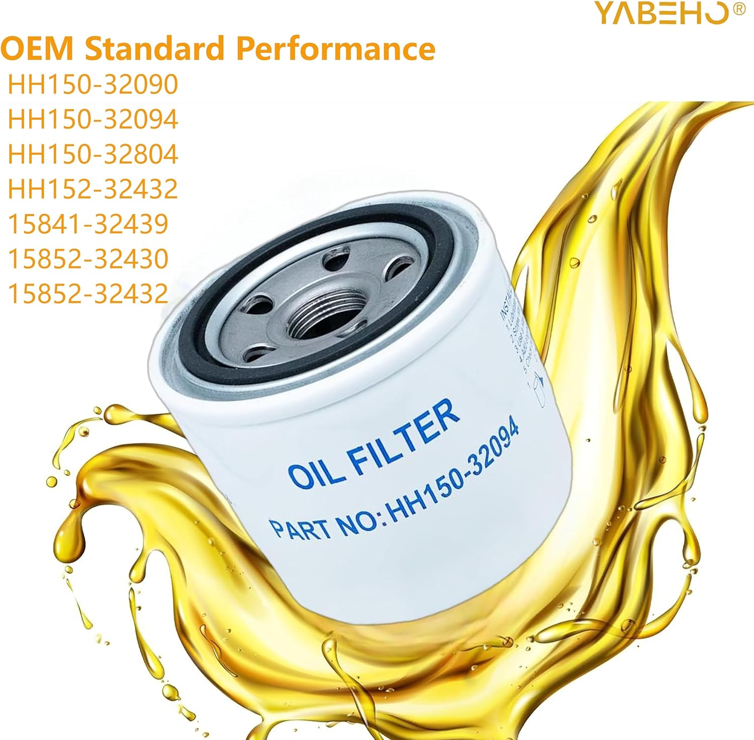 (6 Pack) HH150-32804 HH150-32094 Oil Filter Compatible with Kubota ZD1211 ZD1211 B8200 B9200 F3080 F3990 B1550 B1700 BX2660 BX2670 G1900 G2000 G3200 B5200 B6100 B6200 B7100 Tractors (6)