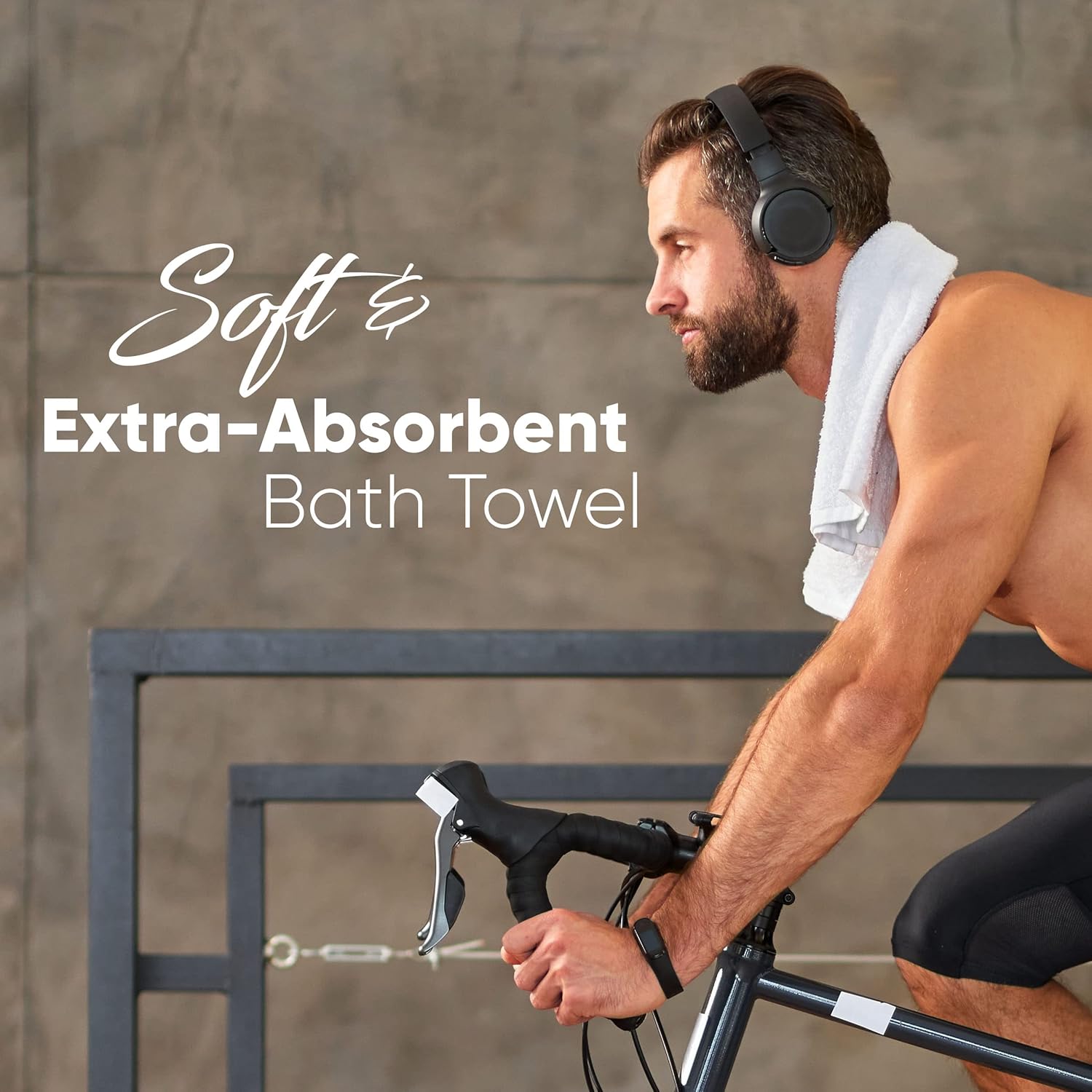 SereneLife Light White Bath Towel - Ultra Soft Extra Absorbent Machine Washable Hotel Spa Quality Bathroom Towel Sheet - Guests, Pool, Gym, Camp, Travel, College Dorm, Shower