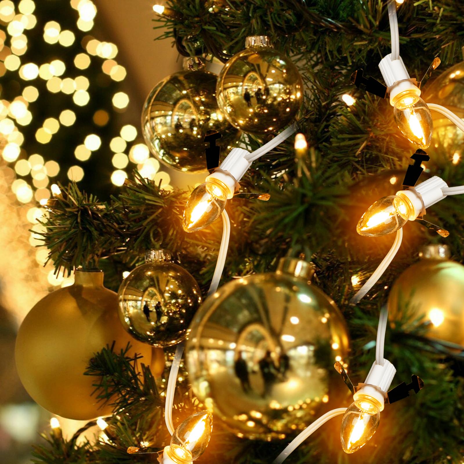 Christmas Village Lights - 5 LED Bulbs -5 Christmas Village Lights - 5 LED Bulbs -5