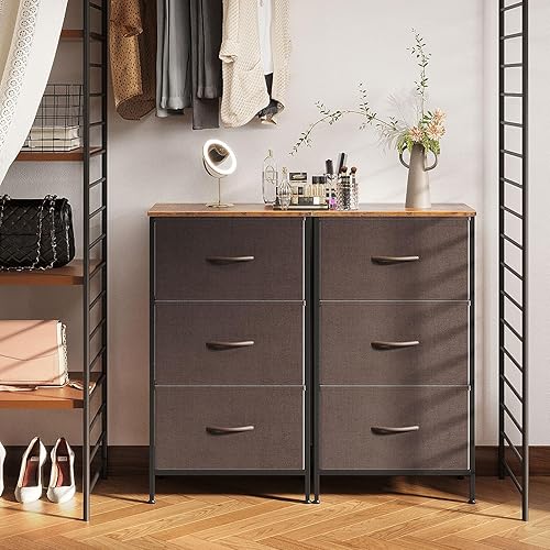 Miniatura 7 de AODK Cómoda para dormitorio, mesita de noche, cómoda, cómoda, mesa auxiliar para sala de estar, armario con 3 cajones de almacenamiento, organizador