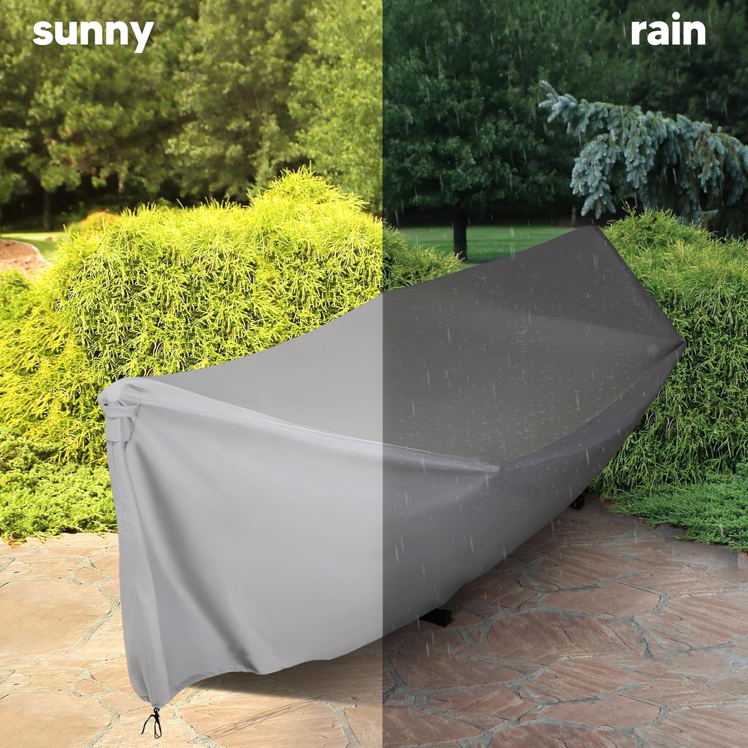SUNCREAT Hammock Cover, Water-Resistant Polyester Hammock Stand Cover for 11-12ft Stand, Gray