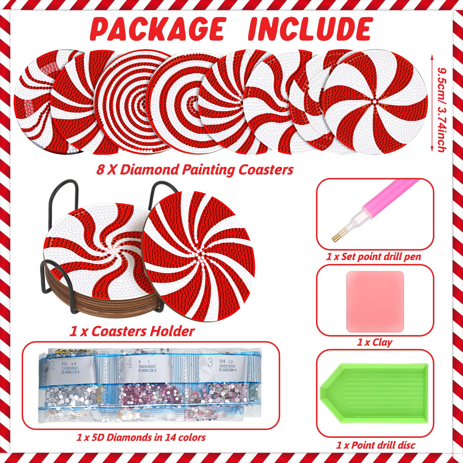 HURRISE Dessous De Verre De Table Dessous De Verre à Vin De Noël, Couvre-pieds En Verre à Vin