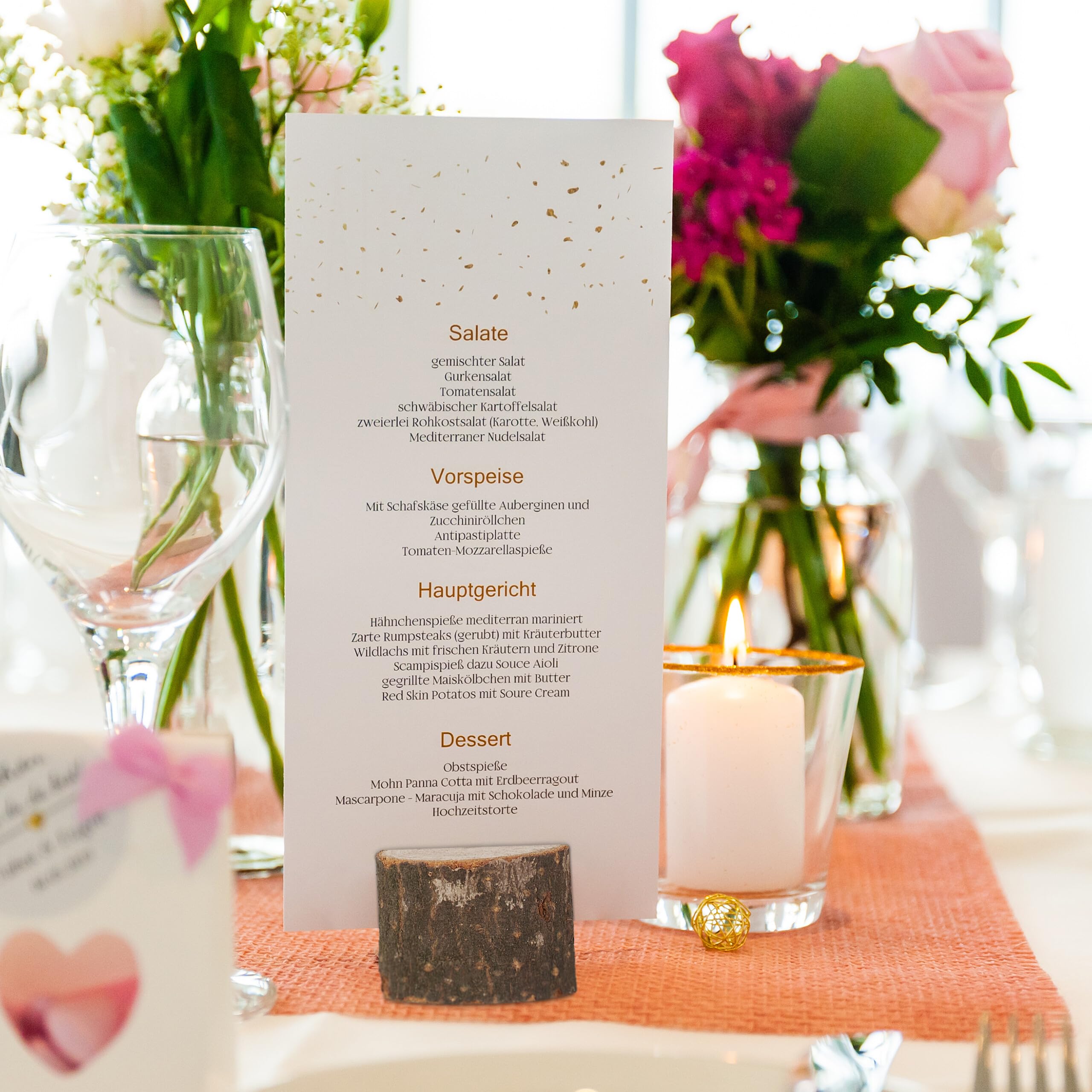 Relaxdays 48 Porte-numéros de Table, en Bois, Mariage/Anniversaire, pour Menu/Photo/Carte/nom, Nature