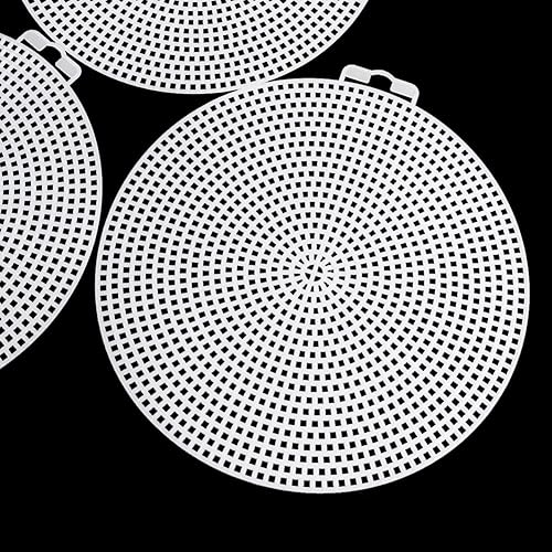 Miniatura 13 de MILISTEN Hojas de malla de lona de plástico transparente, 30 piezas de malla de lona redonda para malla de bricolaje, 3.0 in/3 pulgadas, (blanco)