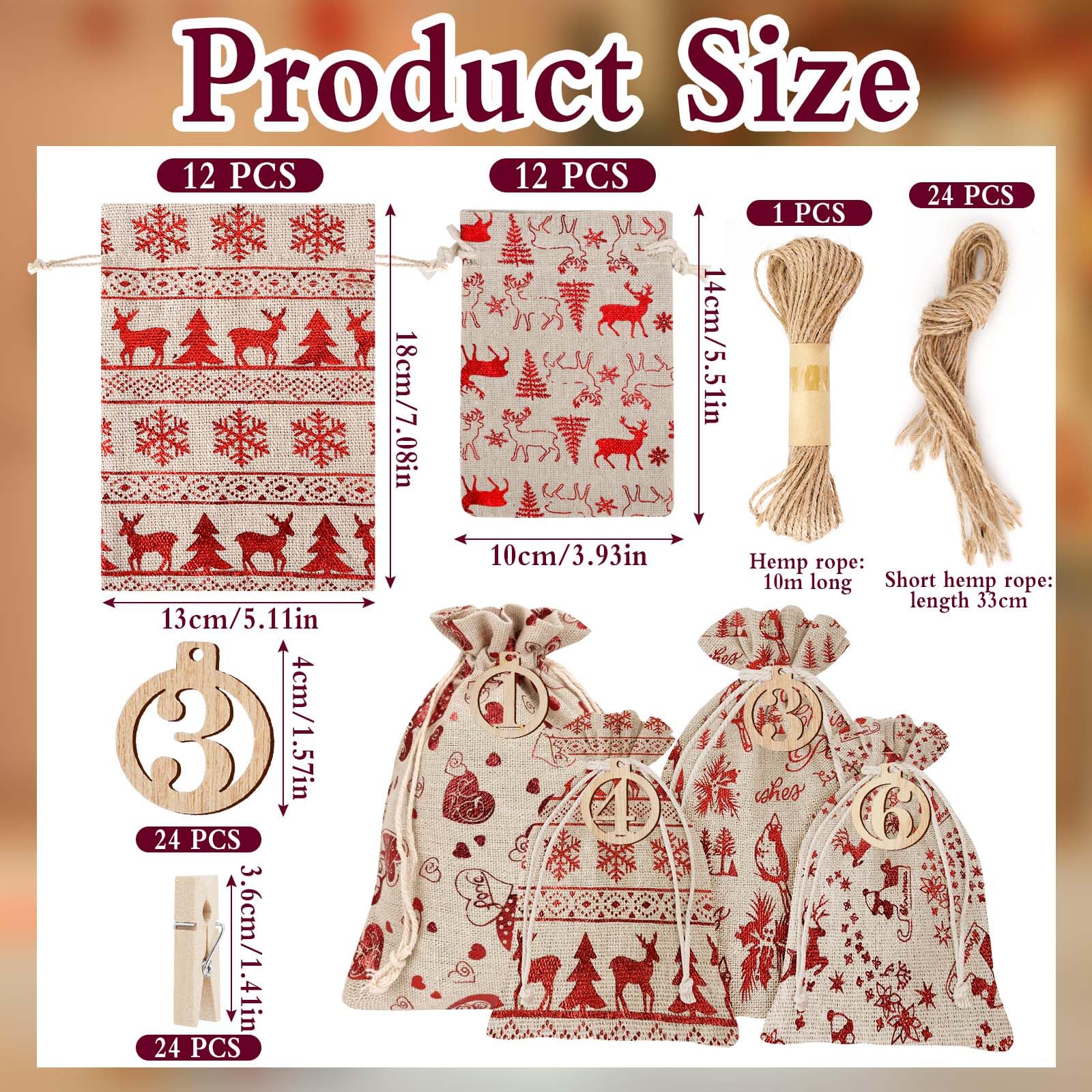 Calendrier De L'Avent à Remplir En Tissu - Pour Enfants - À Bricoler