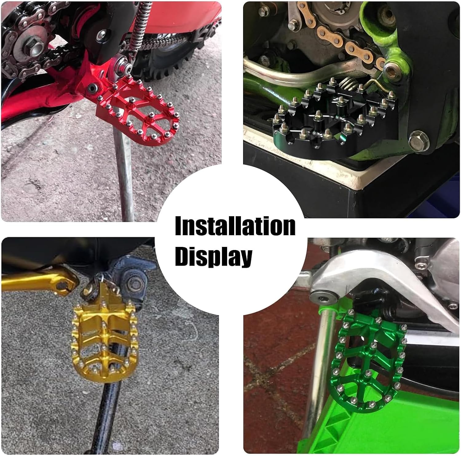 Motorcycle CNC Foot Pegs Foot Pedals Rests Footpegs For CRF110F CRF 110 F CRF110 2013-2024 CRF125F CRF 125 F CRF125 125F 2014-2024 Dirt Pit Bike (Red)