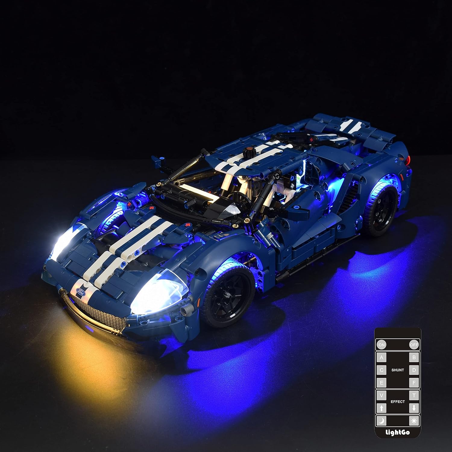 LightGo LED Lighting Kit Designed for Lego 42154 2022 Ford GT Building Set - Not Include Model (Classic Version)